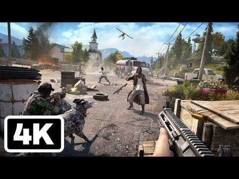 20 Minutes of Far Cry 5 Fly, Fishing, and Killing Gameplay in 4K - PSX 2017