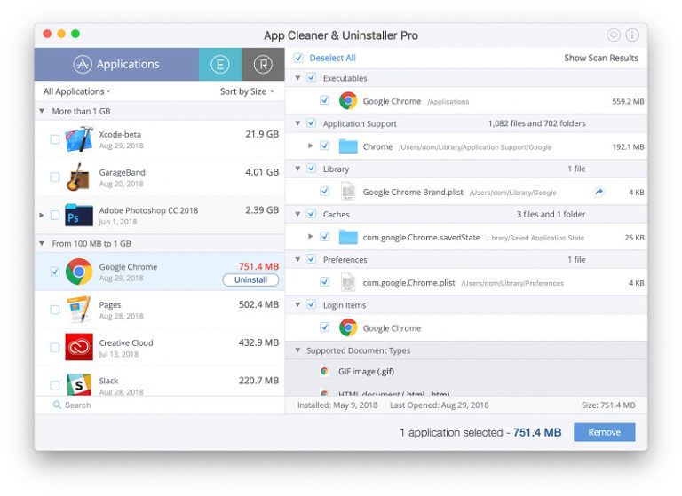 mac app cleaner and uninstaller time machine