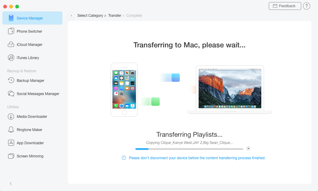 AnyTrans for iOS Mac Apps