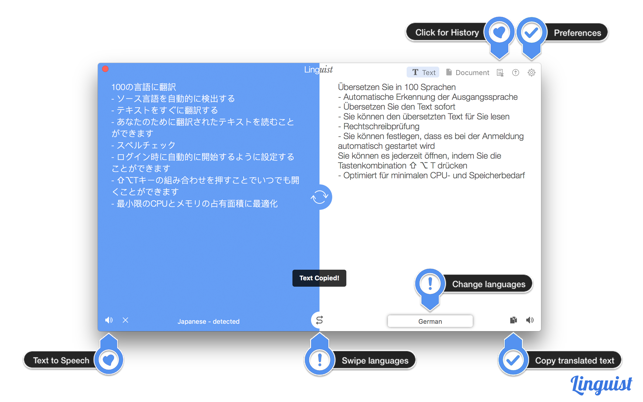 Linguist Easy Translate App macOS