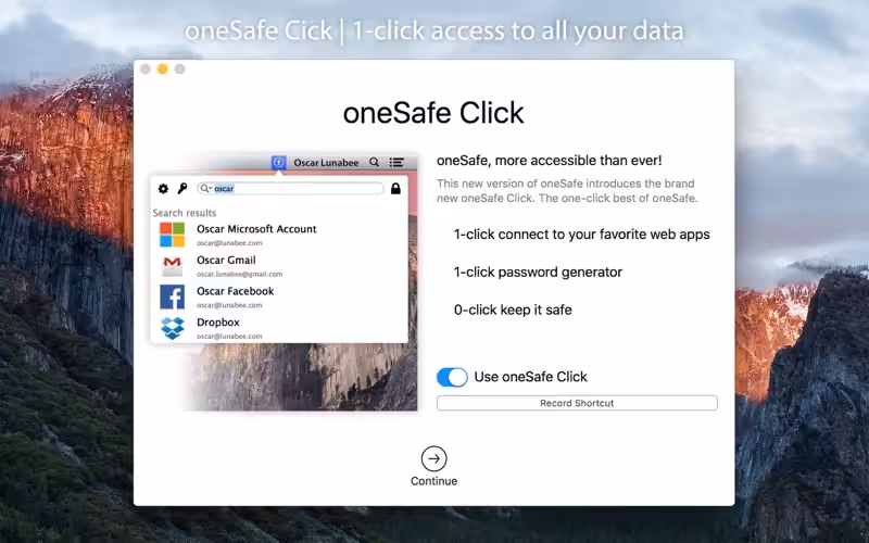 oneSafe macOS oneSafe macOS