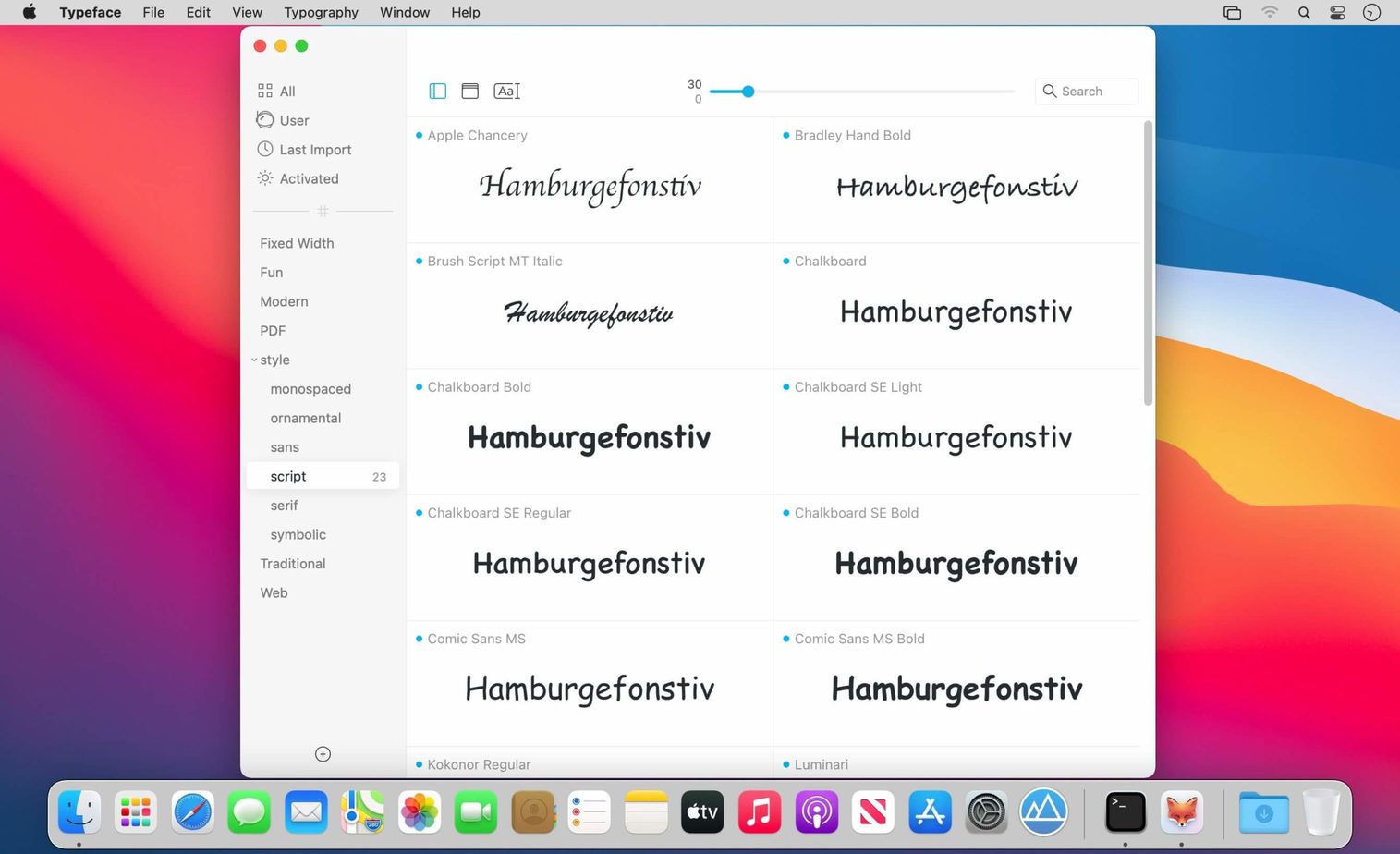 Typeface Mac