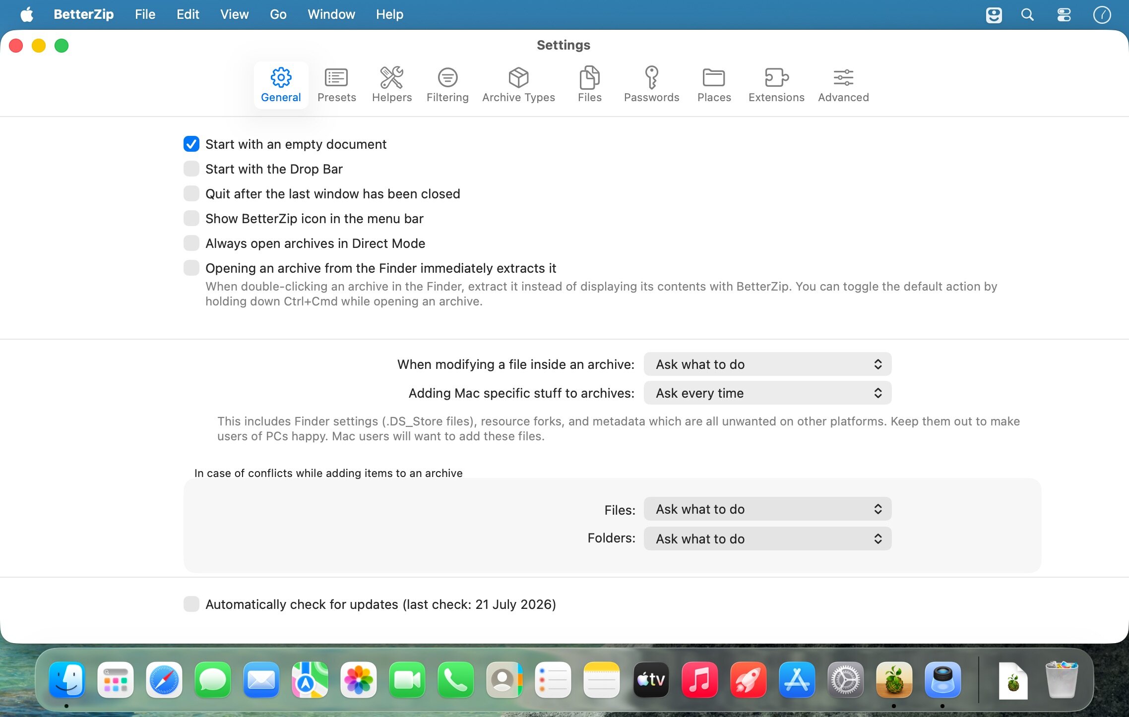 BetterZip macOS